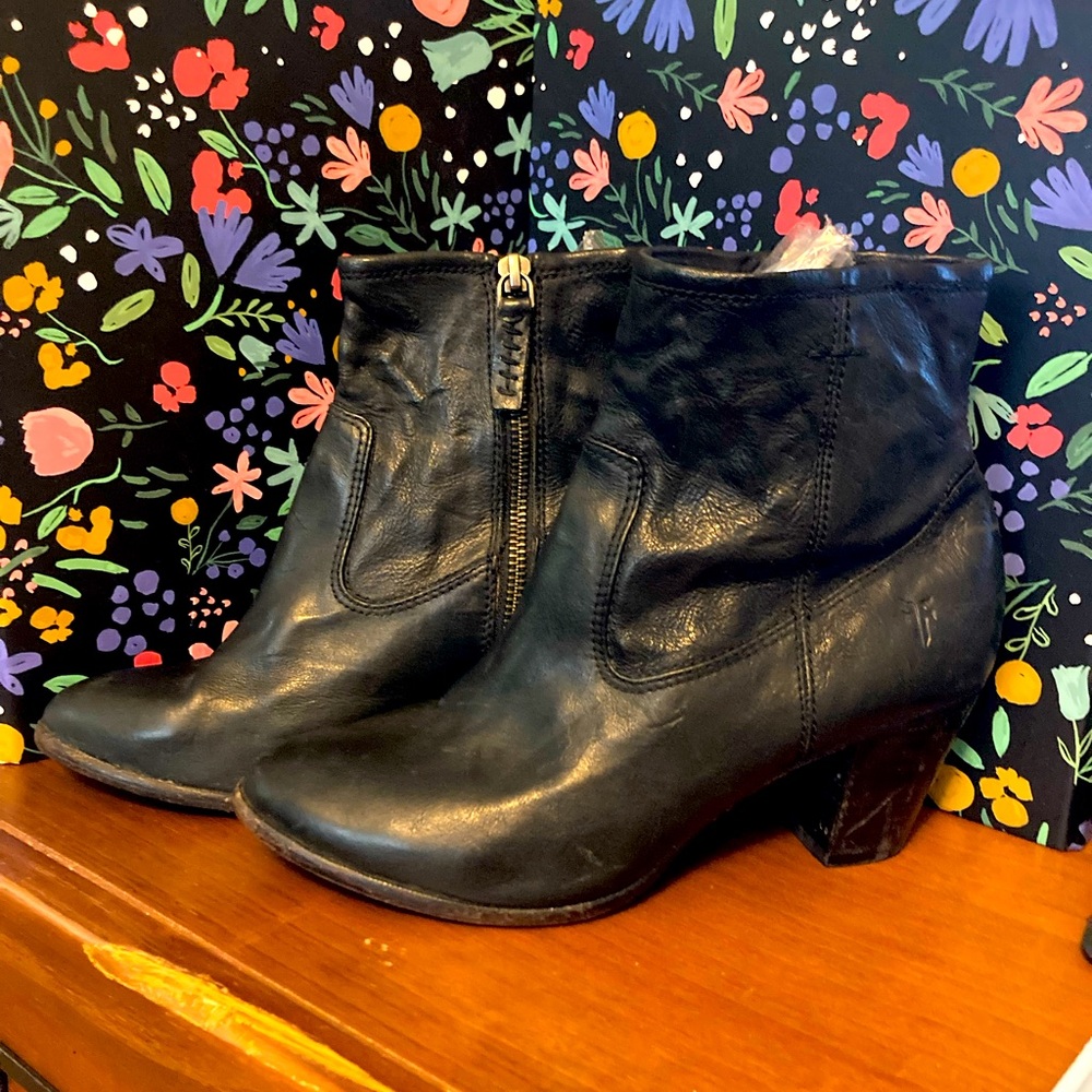 Frye zipper ankle booties